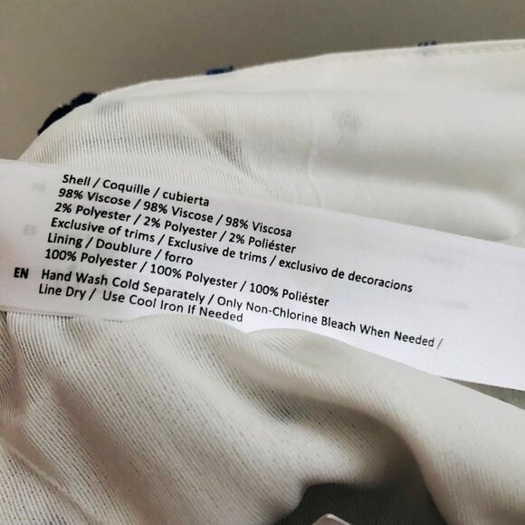 B.O.G Collective White & Navy‎ Spaghetti Strap  Peplum Top Large Polka Dot NWT - Picture 9 of 9